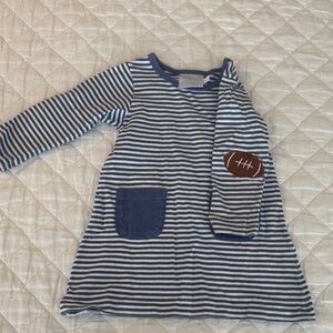 Little English Navy and White Striped Dress